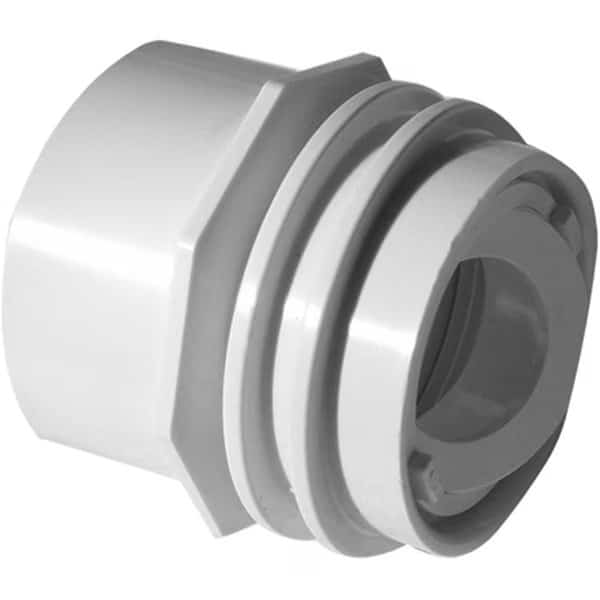 1.5 in. Flush Mount Return & Water Barrier with 1 in. Orifice; Light Gray