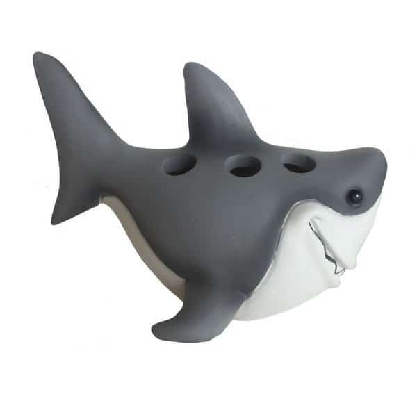 Fish N Sharks Great Toothbrush Holder, White