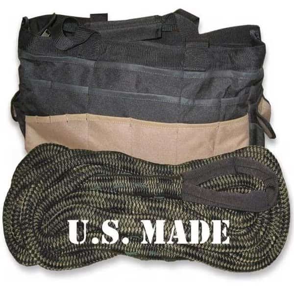 U.S. made 5/8 inch X 20 ft "CAMO" Safe-T-Line® Kinetic SNATCH ROPE with Heavy-Duty Carry Bag - UTV/ATV VEHICLE RECOVERY, Safe-T-Line, Mfr#: PK5820B