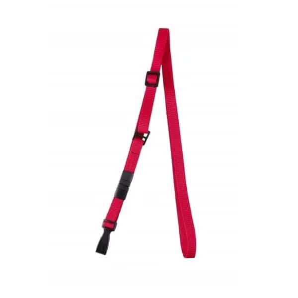 Plastic Hook No-Twist Lanyard, Red
