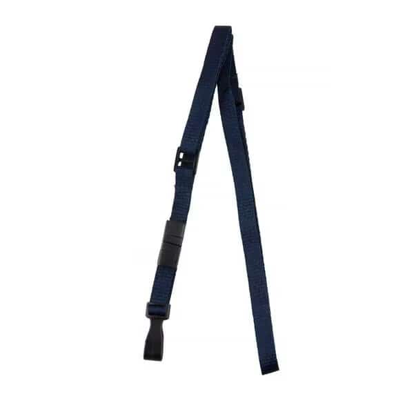 Plastic Hook No-Twist Lanyard, Blue