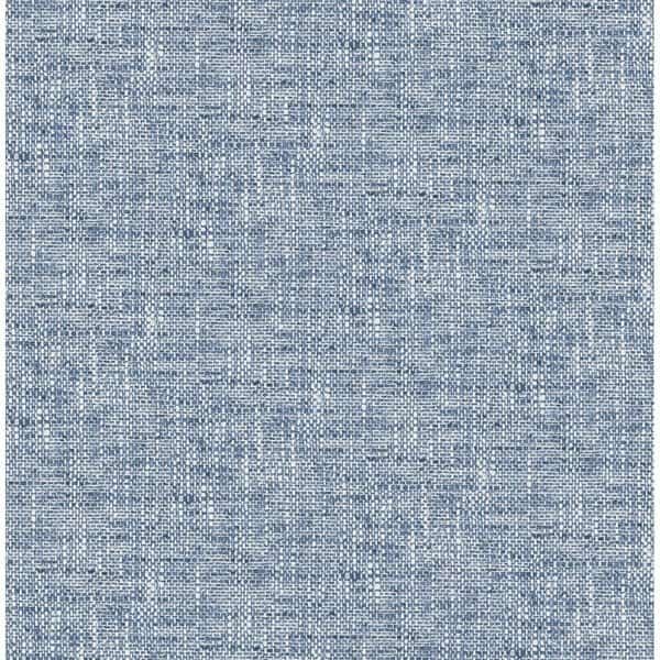 Navy Poplin Texture Peel & Stick Wallpaper