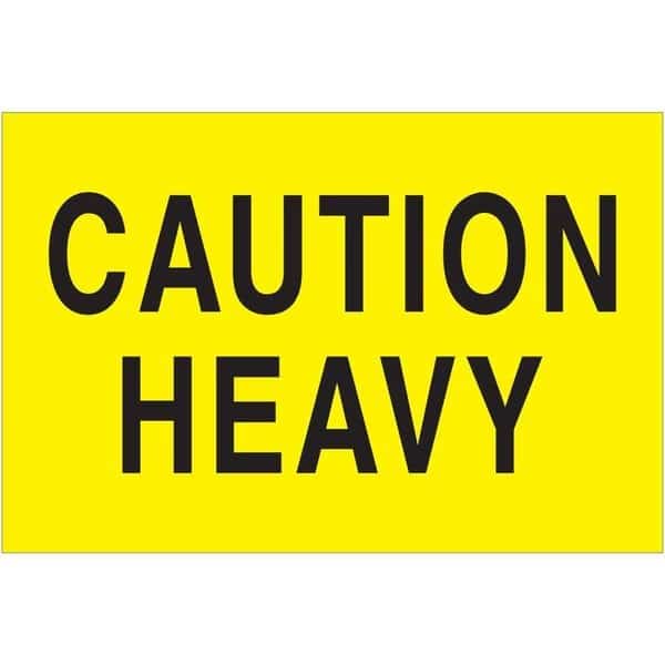 2 x 3 in. Caution Heavy LabelsFluorescent Yellow