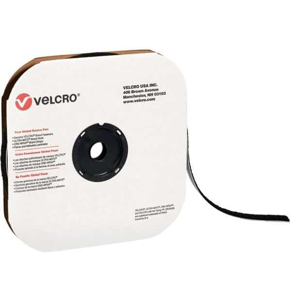 0.5 in. x 75 ft. Hook Black Cloth Hook & Eye Brand Tape Individual Strips