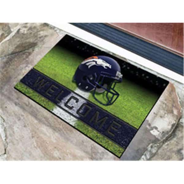 Denver Broncos Door Mat 18x30 Welcome Crumb Rubber