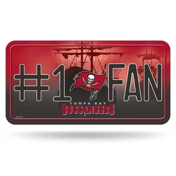 Rico Industries 1140720983 Tampa Bay Buccaneers License Plate - No.1 Fan