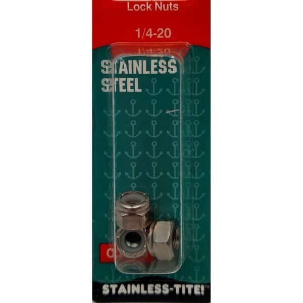 0.25 x 20 in. Stainless Steel Lock Nuts