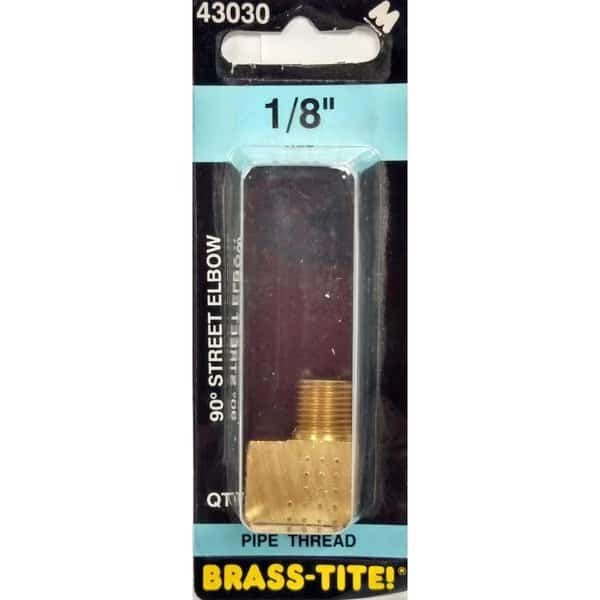 0.125 in. Street Elbow Pipe Fitting; Brass