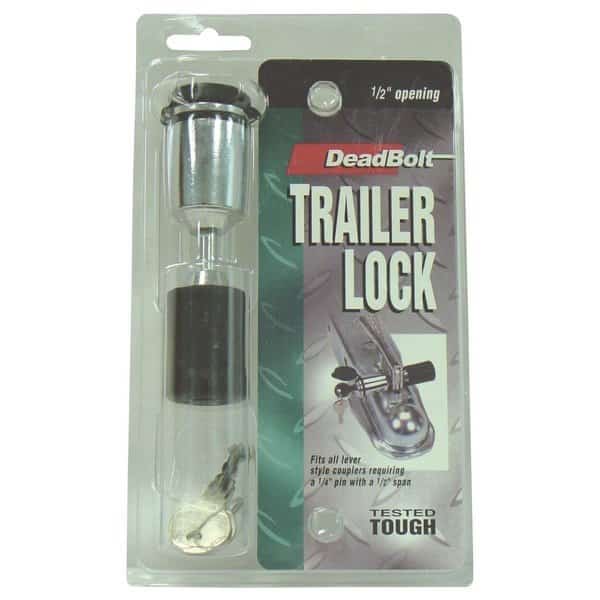 0.25 x 0.5 in. Trailer Hitch Lock - Fits All Lever Style Couplers