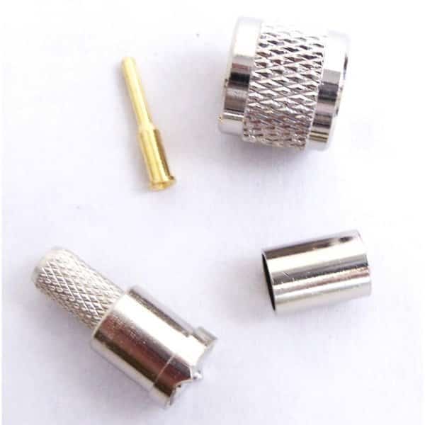 Mini UHF Male Crimp Connector for RG58-U Coax Cable