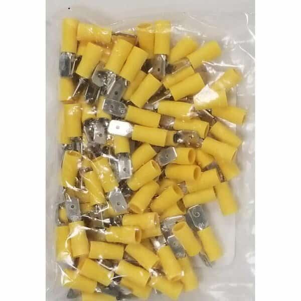 10-12 Gauge Male QD Wire Connector, 100PK
