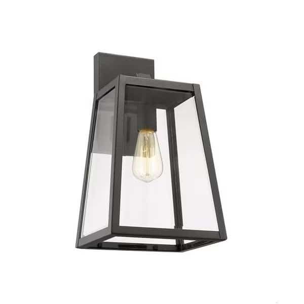Chloe Lighting CH22034BK16-OD1 Xandra Industrial 1 Light Textured Black Outdoor Wall Sconce - 16 in.