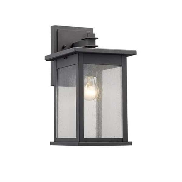 Chloe CH22031BK14-OD1 14 in. Lighting Tristan Transitional 1 Light Black Outdoor Wall Sconce - Textured Black