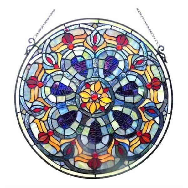 Chloe CH1P688PV20-GPN 20 in. Lighting Tiffany Glass Victorian Window Panel