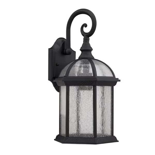 16 in. Lighting Havana Divine Transitional 1 Light Black Outdoor Wall Sconce - Textured Black