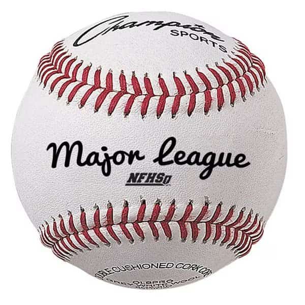 3 in. Major League Baseball, White and Red - Pack of 12, 12PK