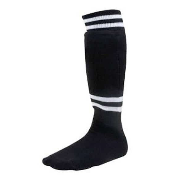 Youth Sock Style Soccer Shinguard; Black - Age 4-6