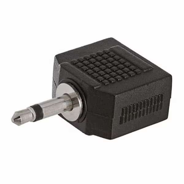CMPLE 1146-N 3.5 mm Mono Plug to 2 x 3.5 mm Stereo Jack Adapter