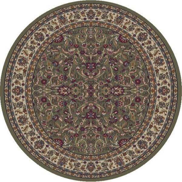 9 ft. 3 in. x 12 ft. 6 in. Jewel Kashan Green