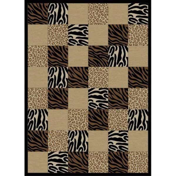 5 ft. 3 in. x 7 ft. 3 in. Soho Animal Boxed - Black