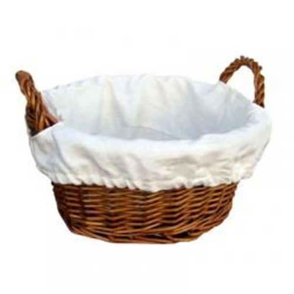 Cheung 10 in.Willow Round Basket - Lined