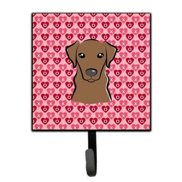 Chocolate Labrador Hearts Leash or Key Holder