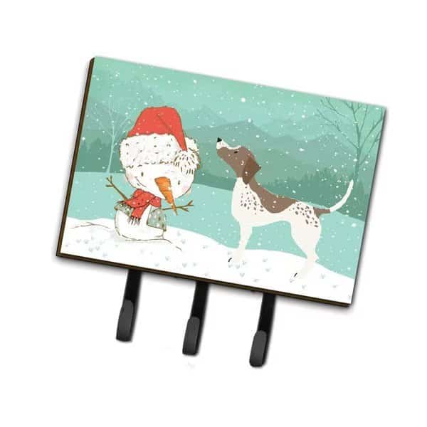 German Shorthair Snowman Christmas Leash or Key Holder