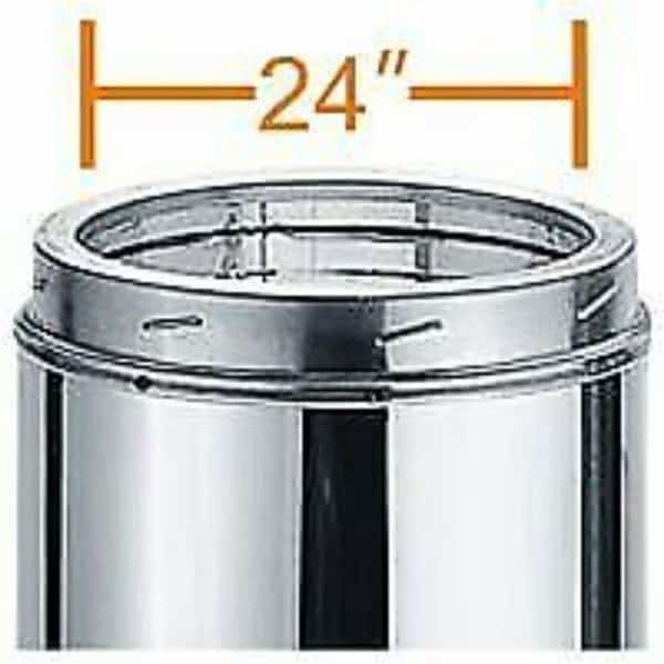 Majestic SL324 24 in. Chimney Vent Pipe Section, Majestic Pet, Mfr#: SL324