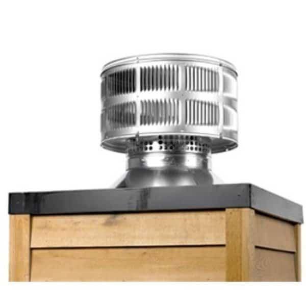 Majestic TR342-B Telescoping Termination Round Cap with Storm Collar