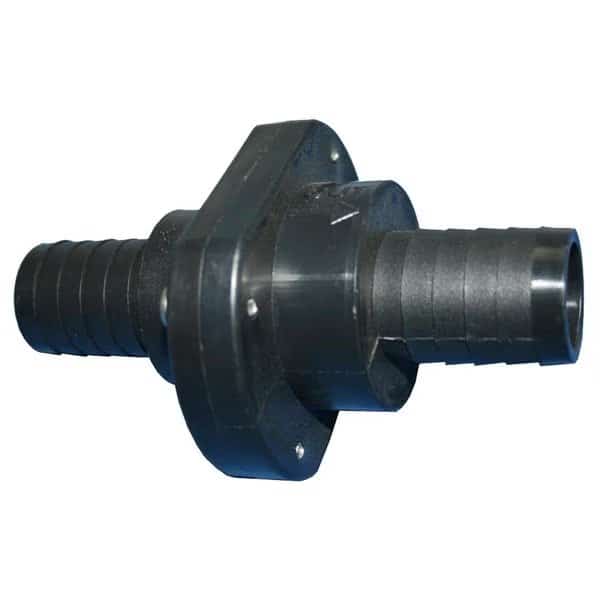 1.125 in. Double Barb Inline Scupper Check Valve, Black