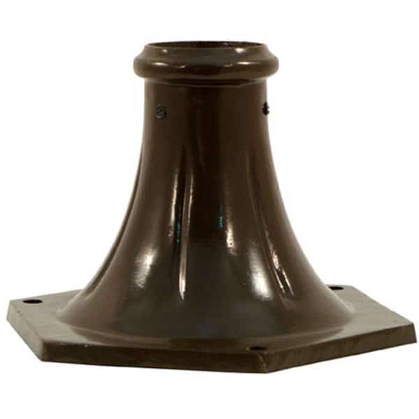 Surface Mounted Base for 3 in. Outer Dia Round Post, Bronze - 8 x 11.63 x 11.63 in.