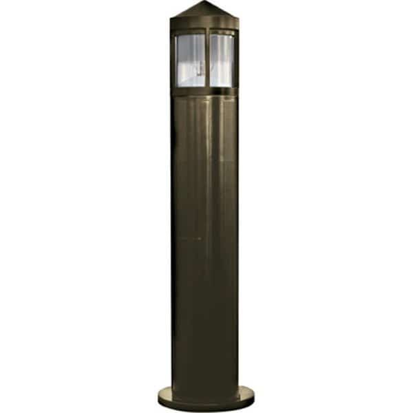 60W 120V Fiberglass Bollard, Bronze - 41.88 x 10.25 x 10.25 in.