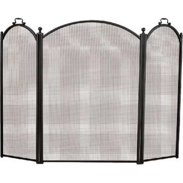 Dagan 1383-29 3 Fold Arched Screen; Black