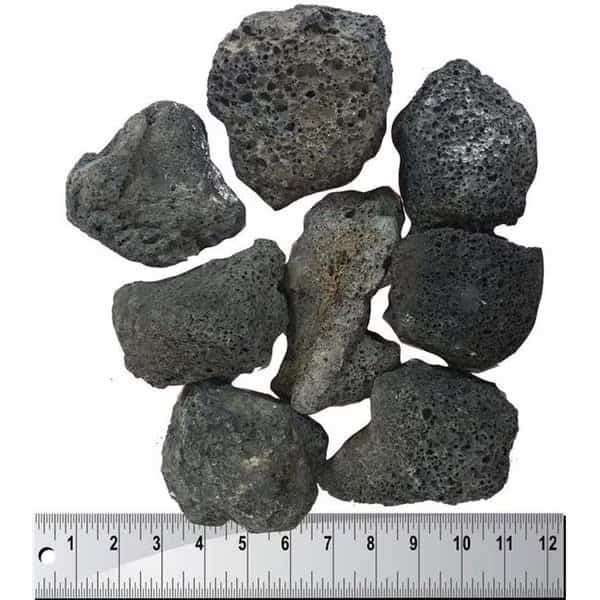 Dagan LR-46 Box of Lava Rock Boulders; Black