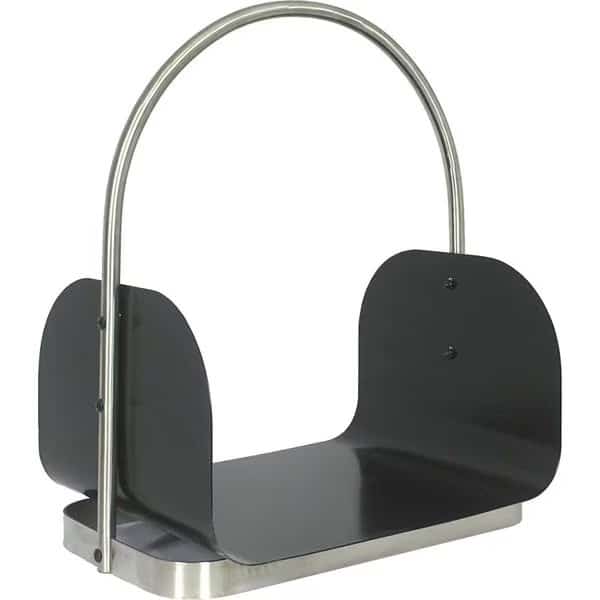 Dagan LC710 Stainless Steel Log Holder; Black & Stainless Steel