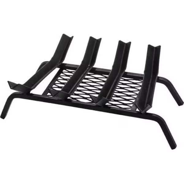 Dagan 8523-5 V-Groove Design 5 Bar Grate with Welded Ember Retainer; Black