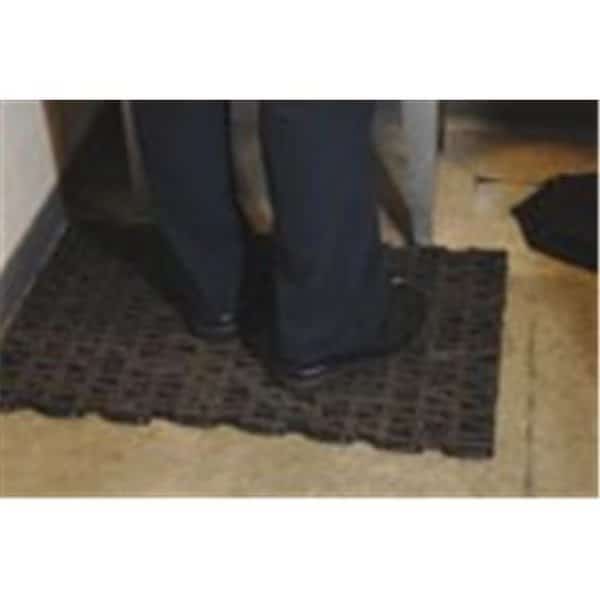 Durable 570ST310BK 36 x 120 in. Vinyl Sponge-Textured Anti-Fatigue Mat; Black