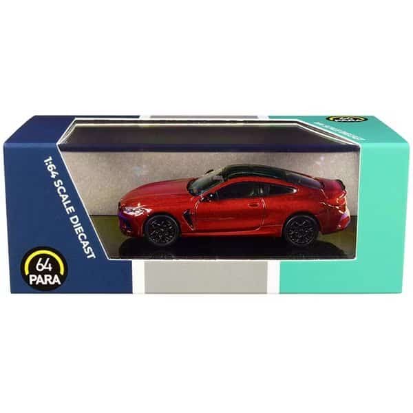 BMW M8 Coupe Motegi Red Metallic with Black Top 1 by 64 Scale Diecast Model Car