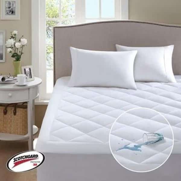 Sleep Philosophy BASI16-0178 Sleep Philosophy Serenity Waterproof Mattress Pad; White - Queen