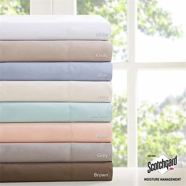 Madison Park MP20-1180 3M Microcell Sheet Set; Ivory - Twin