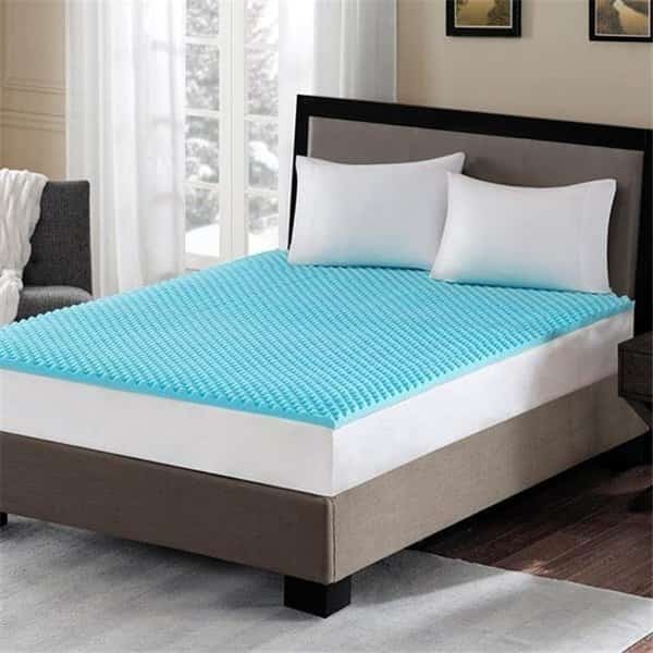 Sleep Philosophy BASI16-0416 Gel Memory Foam Topper; Blue - Twin XL