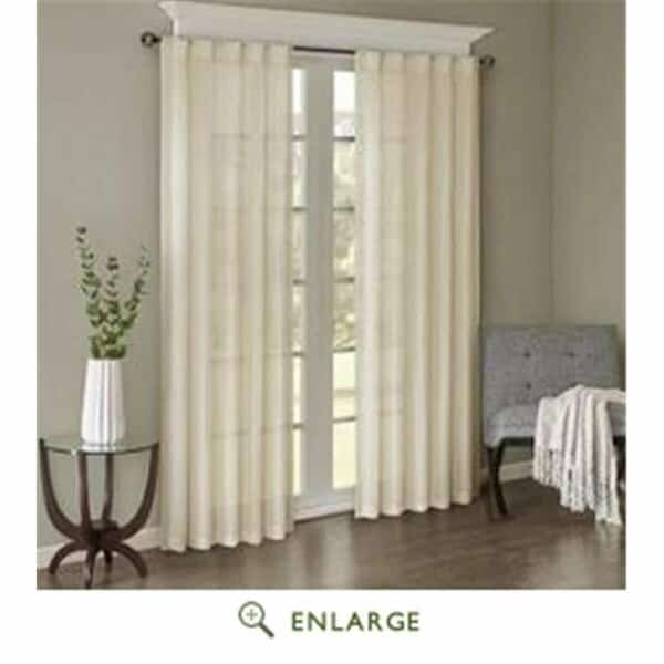 42 x 95 in. Harper Solid Crushed Window Panel Pair, Cream