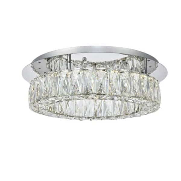 Elegant Lighting 3503F18C Monroe LED Light Flush mount; Chrome