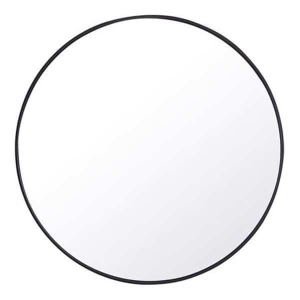 Elegant Lighting MR4044BK 42 in. Eternity Metal Frame Round Mirror; Black