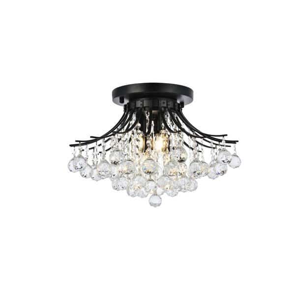 V8000F19BK-RC 19 in. Toureg Flush Mount, Black