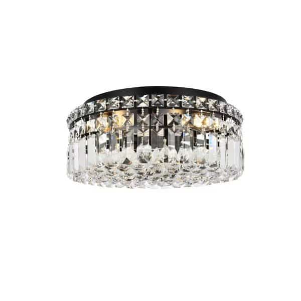 V2030F14BK-RC 14 in. Maxime Flush Mount, Black