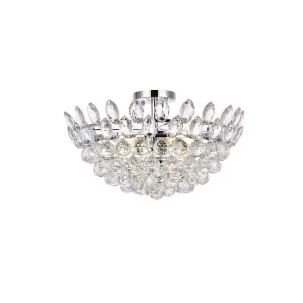20 in. Emilia Flush Mount in Chrome