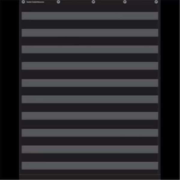 Black 10 Pocket Chart