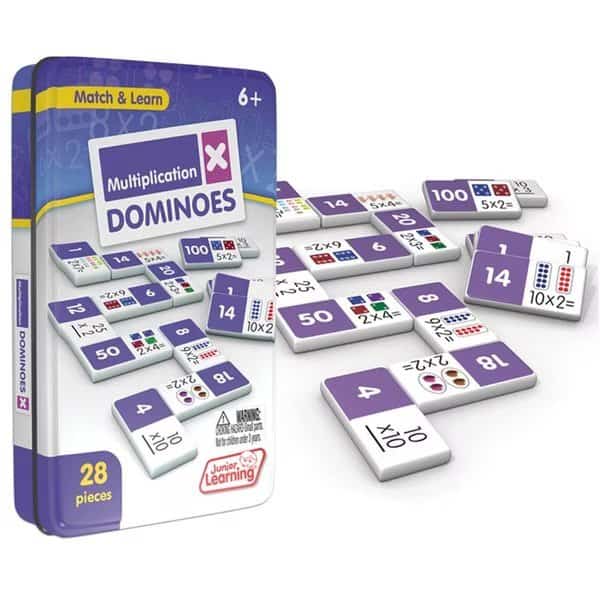 Junior Learning JRL483-2 Multiplication Dominoes - 2 Each