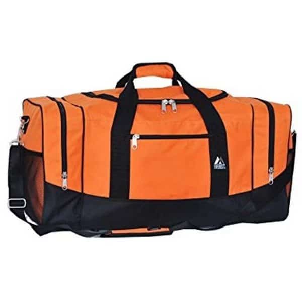 Tool Bag, Everest 025-OG-BK Large Crossover Duffel Bag - Orange & Black, Black/Orange